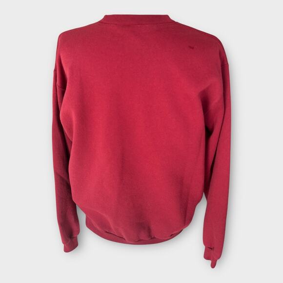 Vintage Top Stitch Cat 3/4 zip Sweatshirt Women's Large L Red Grandmacore 90s - Picture 7 of 9